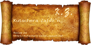 Kutschera Zalán névjegykártya